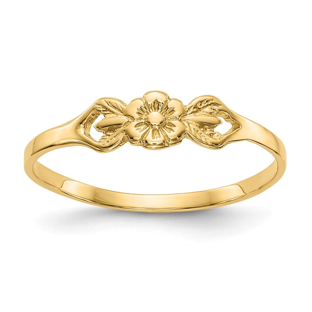 14k Yellow Gold Flower Ring