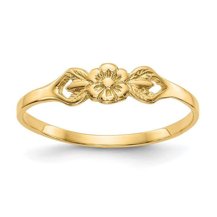 14k Yellow Gold Flower Ring