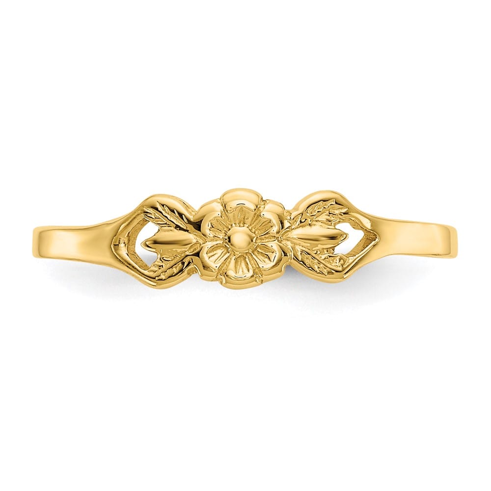 14k Yellow Gold Flower Ring