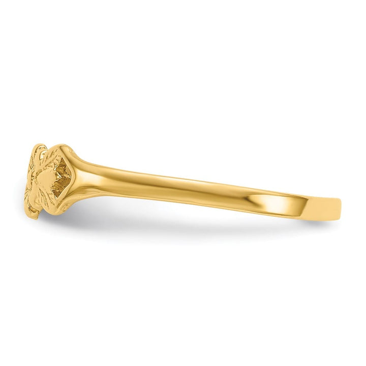 14k Yellow Gold Flower Ring