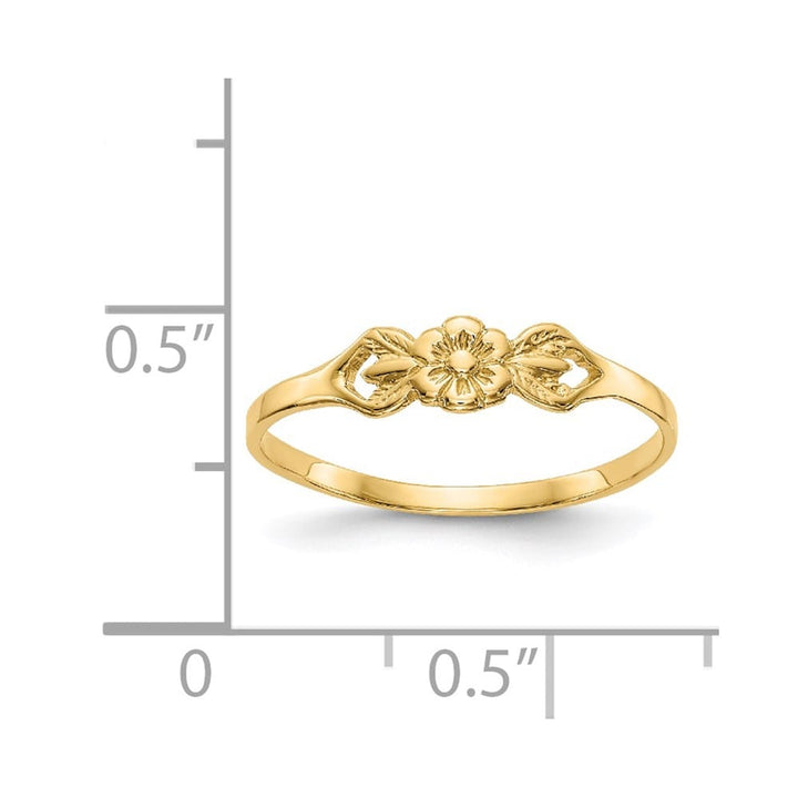 14k Yellow Gold Flower Ring