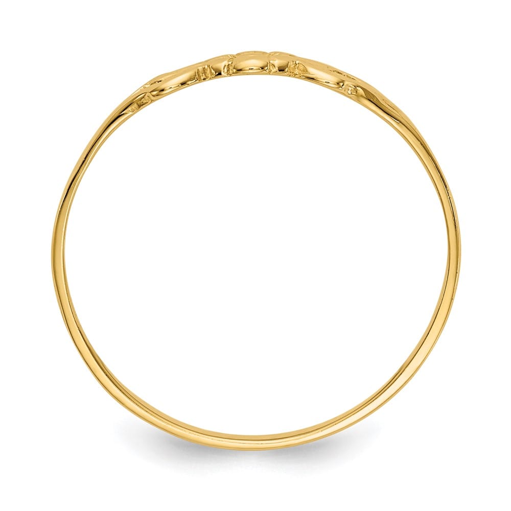 14k Yellow Gold Flower Ring