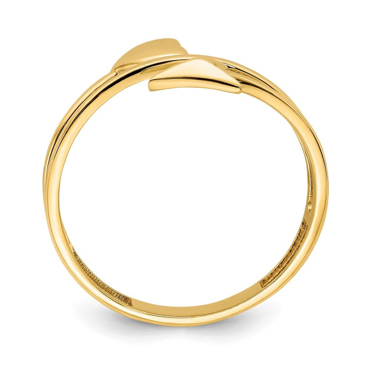 14k Yellow Gold Heart and Arrow Ring