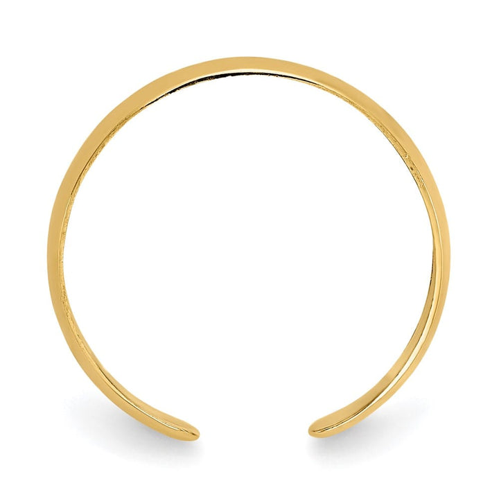 14k Yellow Gold High Polished 2.5mm Band Toe Ring