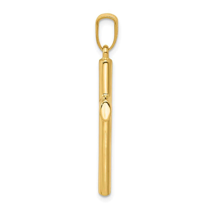 14K Yellow Gold Hollow Cross Pendant 28x18mm, view 2 of 4