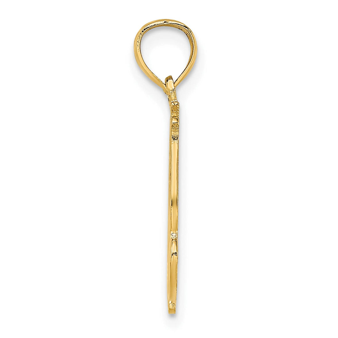 14K Yellow Gold I Love You Script Charm