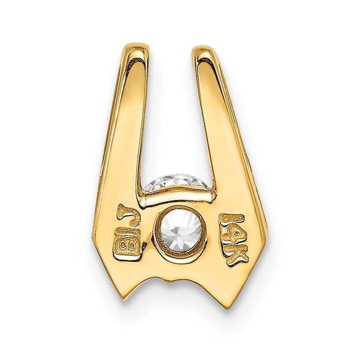 14K Yellow Gold I1 4.5mm Diamond Slide