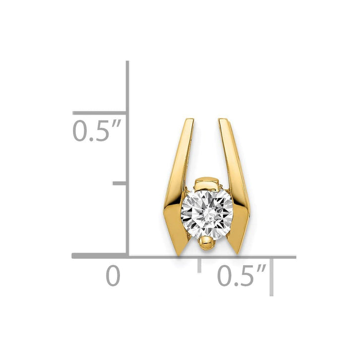 14K Yellow Gold I1 5.25mm Diamond Slide