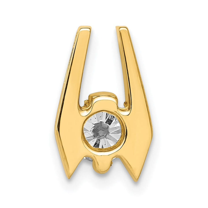 14K Yellow Gold I1 5.25mm Diamond Slide