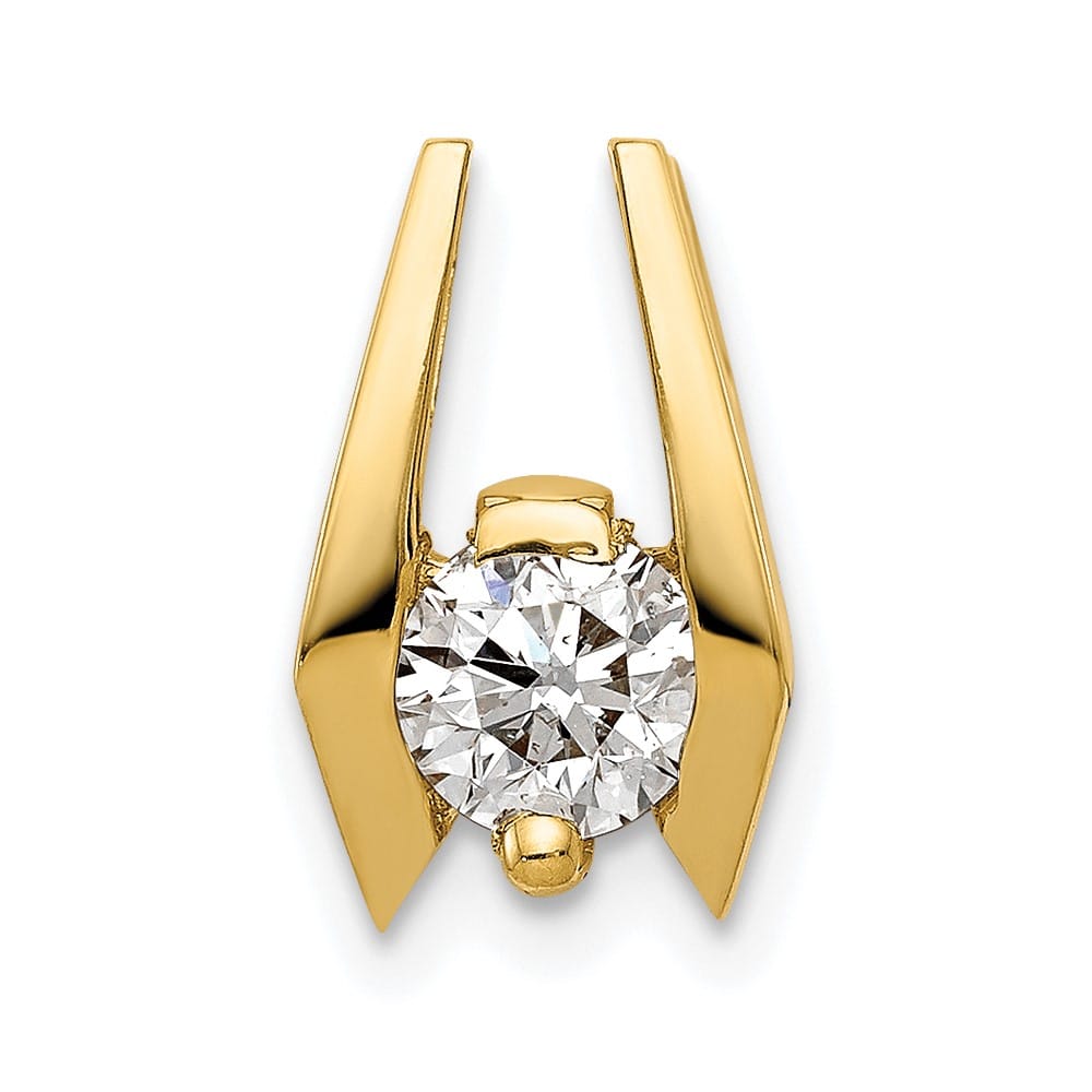 14K Yellow Gold I1 5.25mm Diamond Slide
