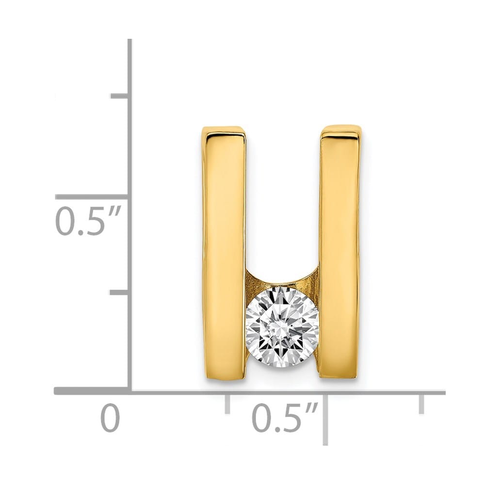 14K Yellow Gold I1 Clarity 5.25mm Diamond Slide