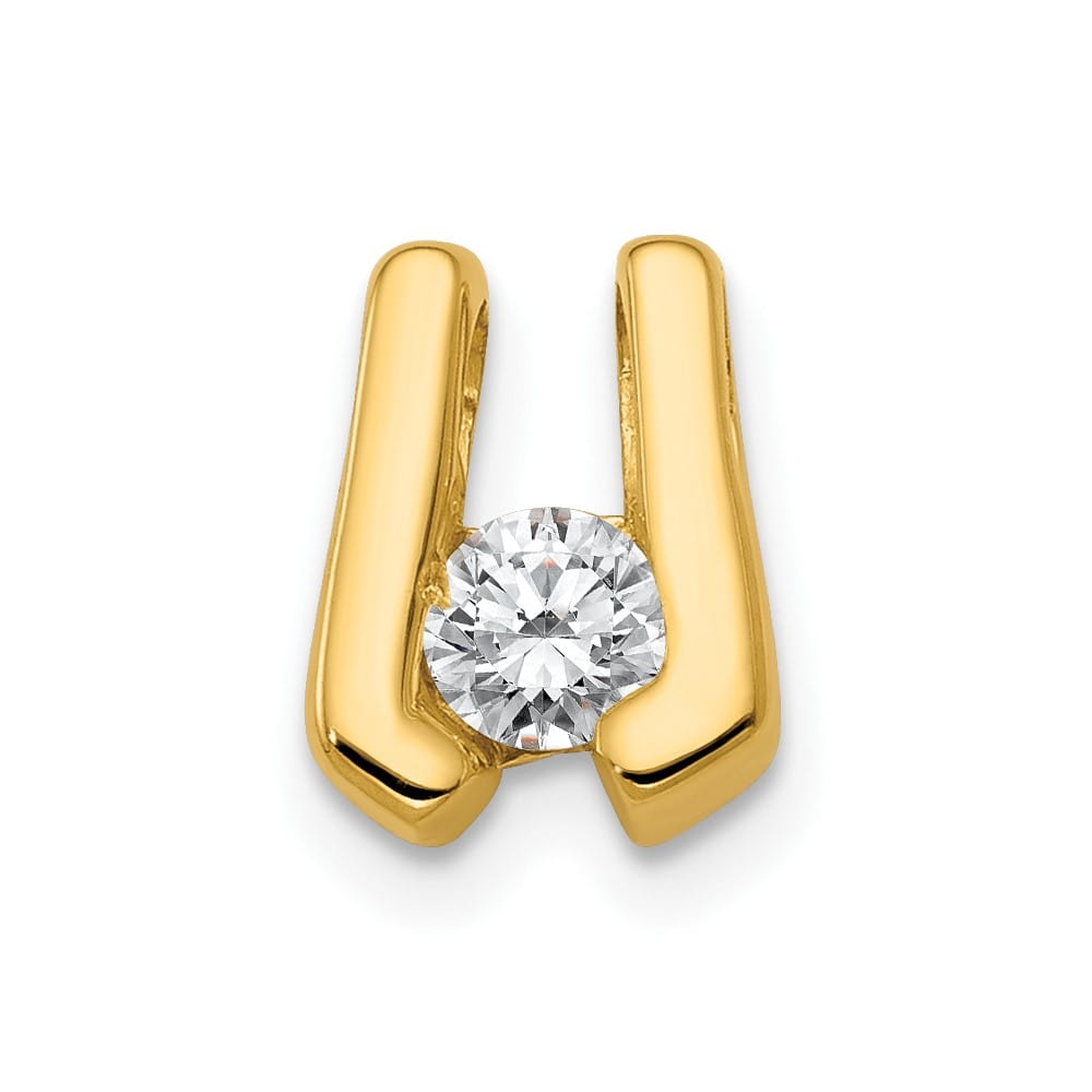 14K Yellow Gold I2 3.75mm Diamond Slide
