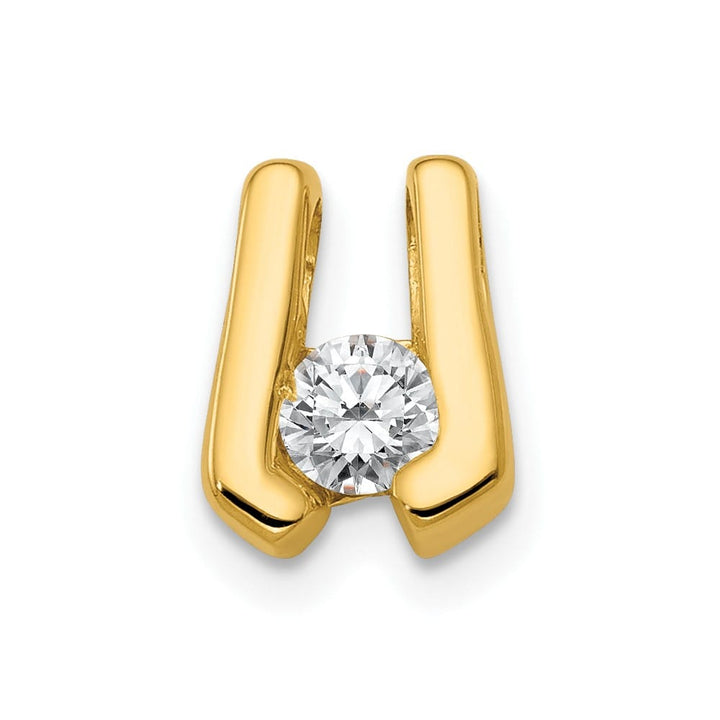 14K Yellow Gold I2 3.75mm Diamond Slide