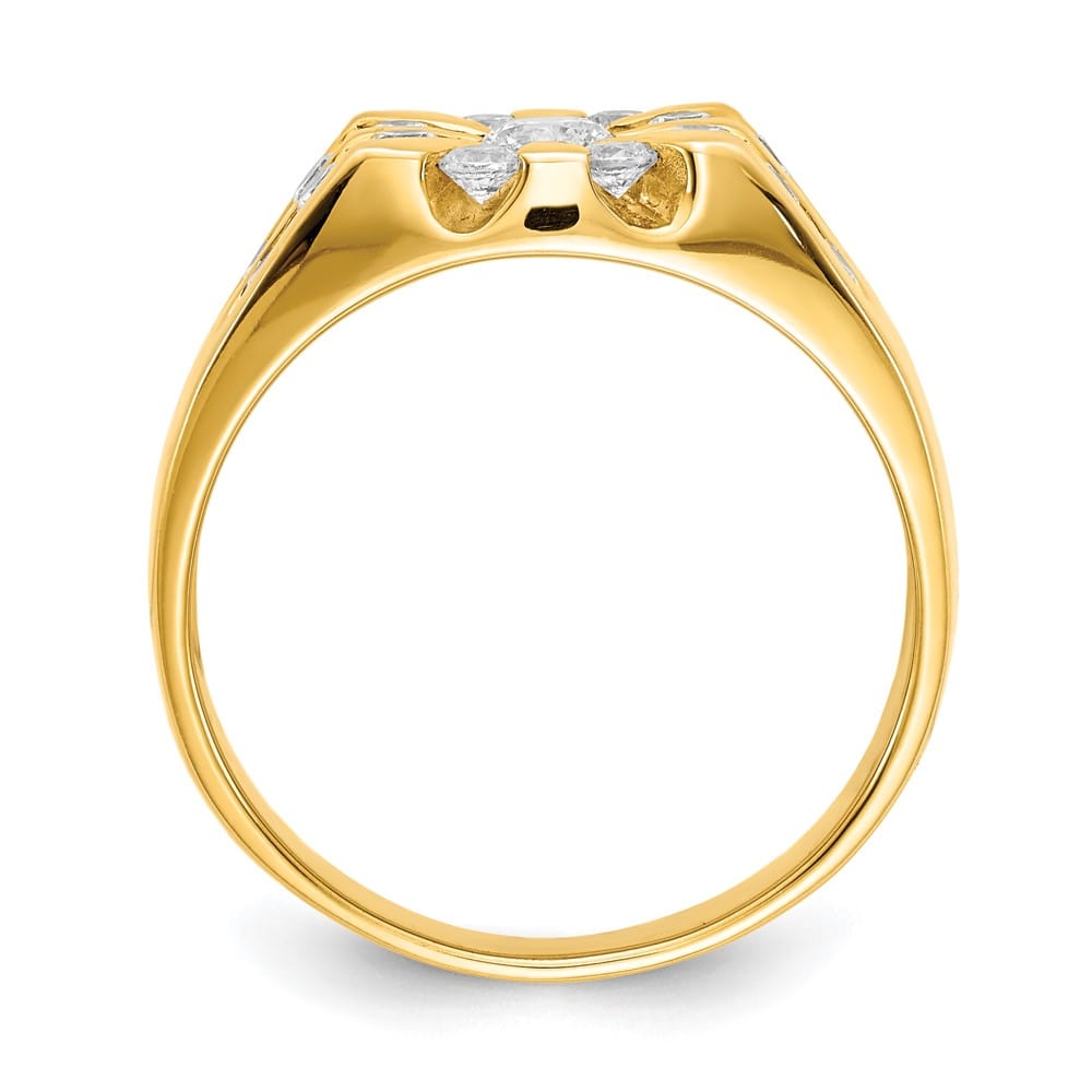 14k Yellow Gold IB Goodman 1 Carat I1 Diamond Men's Ring