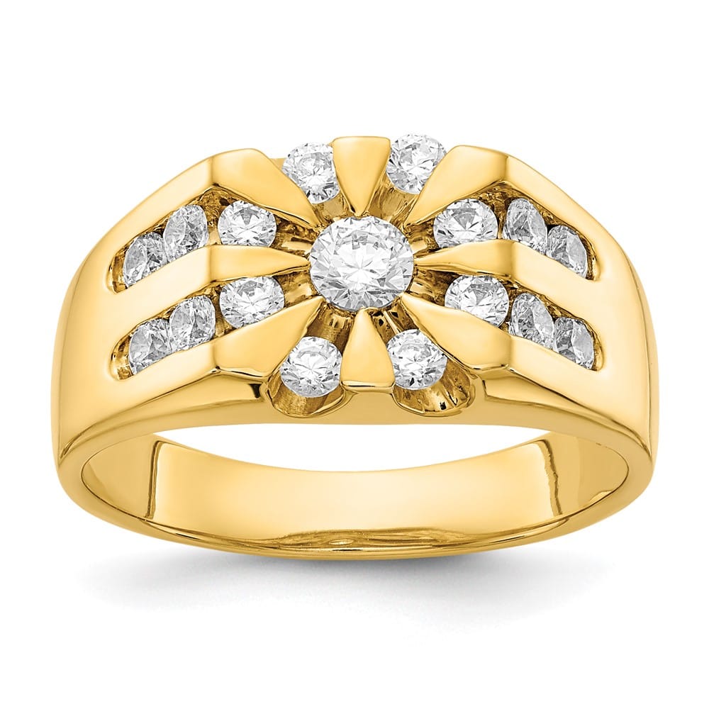 14k Yellow Gold IB Goodman 1 Carat I1 Diamond Men's Ring