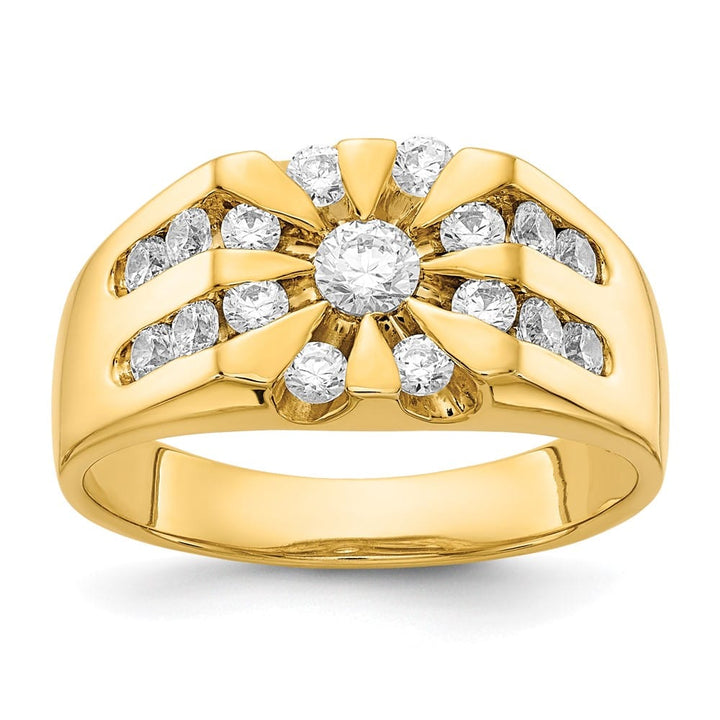 14k Yellow Gold IB Goodman 1 Carat I1 Diamond Men's Ring