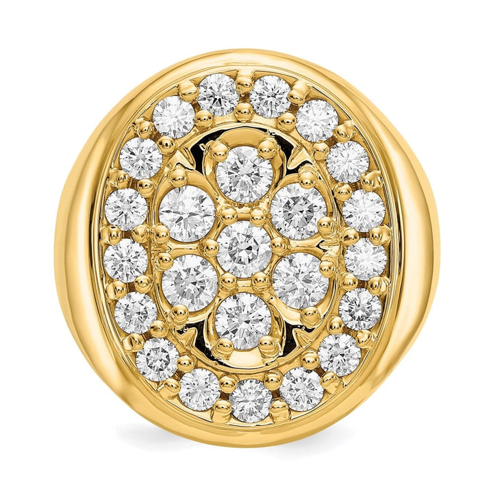 14k Yellow Gold IB Goodman 2 Carat SI2/SI3 Diamond Cluster Men's Ring