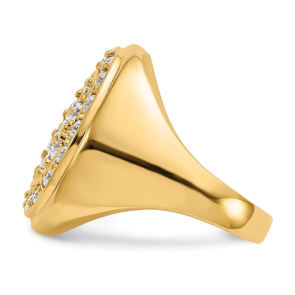 14k Yellow Gold IB Goodman 2 Carat SI2/SI3 Diamond Cluster Men's Ring