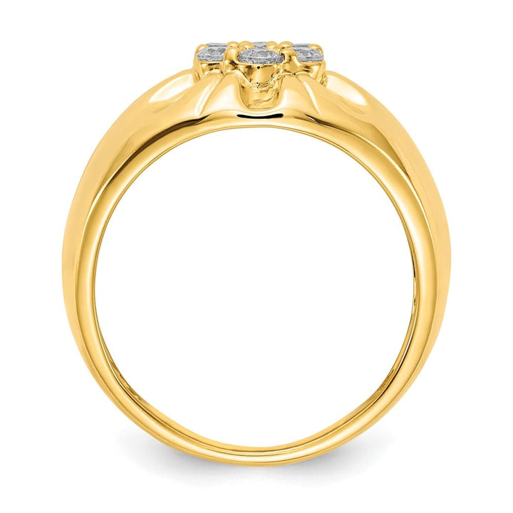 14k Yellow Gold IB Goodman 3/4 Carat Diamond Cluster Men's Ring