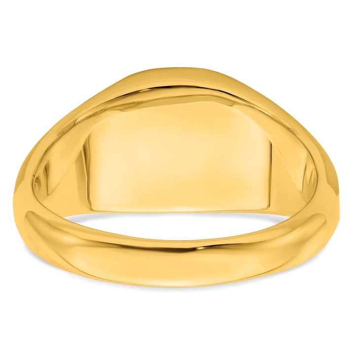14k Yellow Gold IB Goodman 8 mm Octagon Onyx Diamond Men's Ring