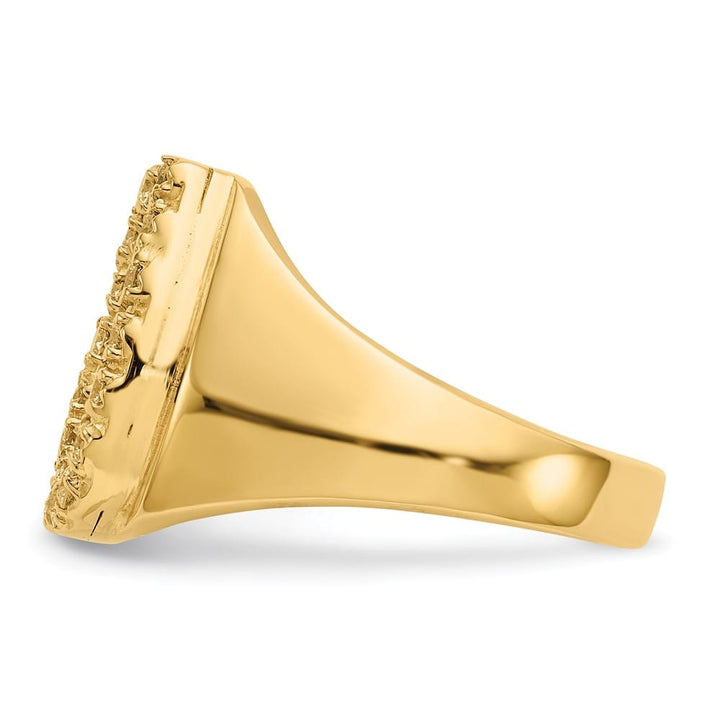 14k Yellow Gold IB Goodman Diamond Horseshoe Men's Ring