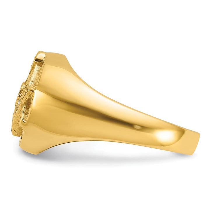 14k Yellow Gold IB Goodman I1 Quality Diamond Masonic Men's Ring