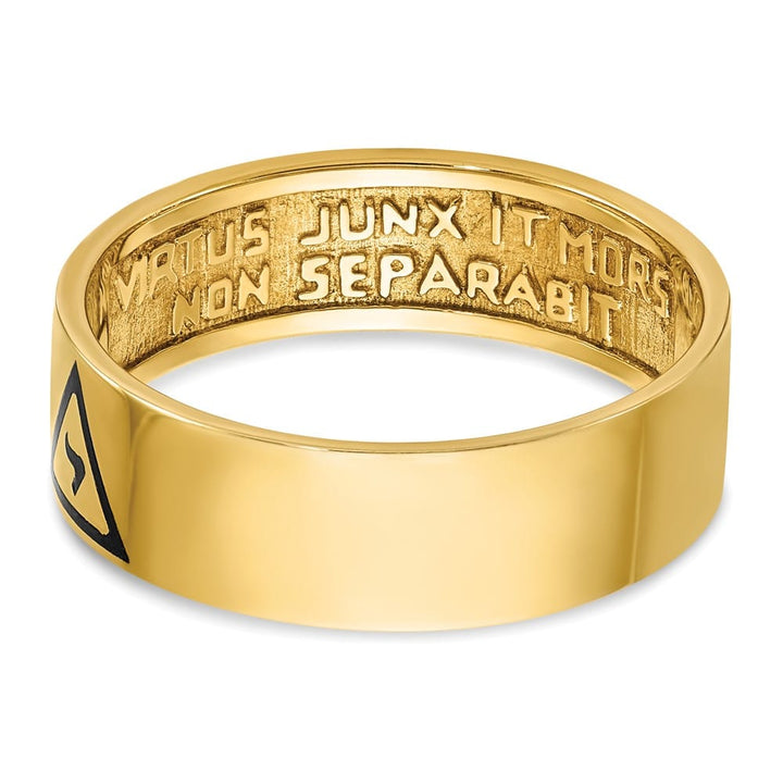 14k Yellow Gold IB Goodman with Black Enamel 14th Degree Masonic Ring