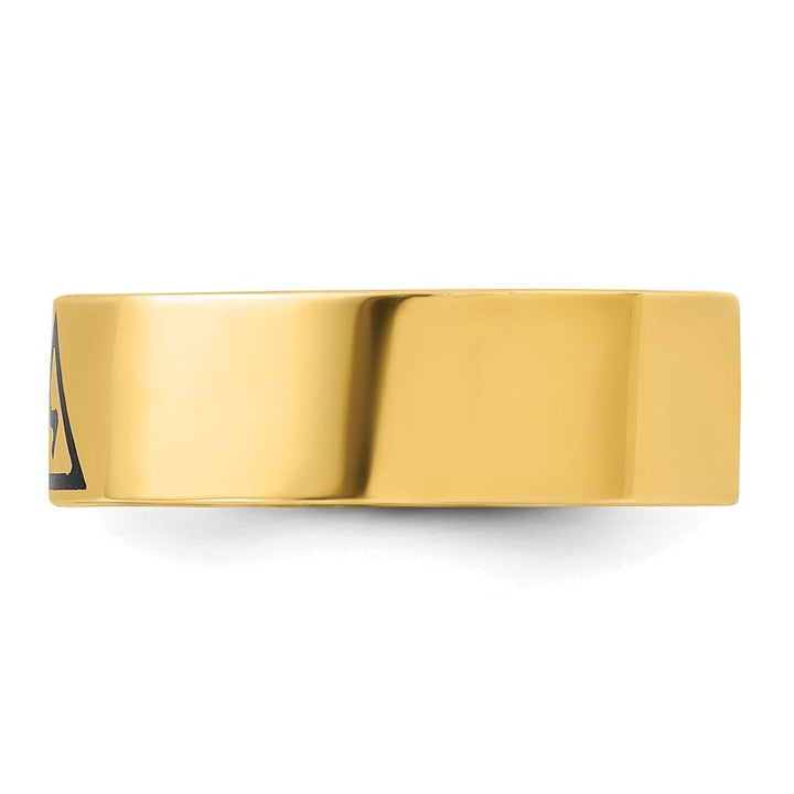 14k Yellow Gold IB Goodman with Black Enamel 14th Degree Masonic Ring