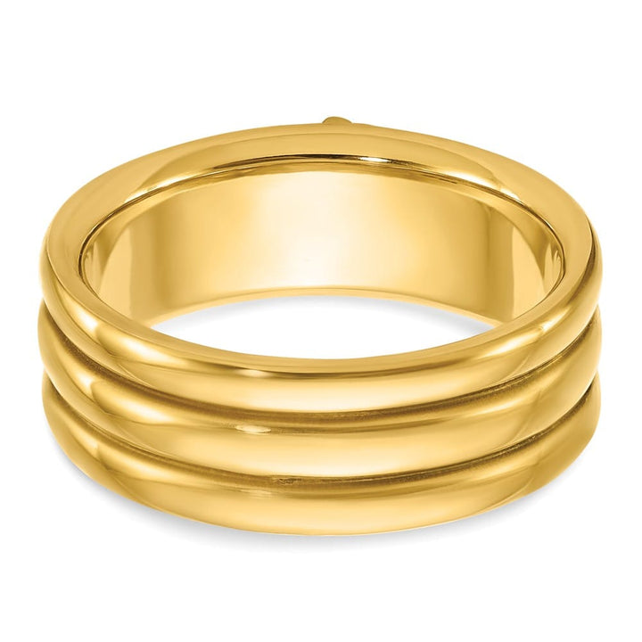 14k Yellow Gold IB Goodman with Black Enamel Active Men's Masonic Ring