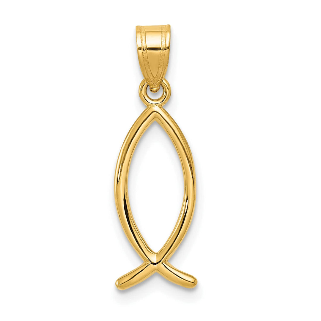 14K Yellow Gold Ichthus Fish Pendant