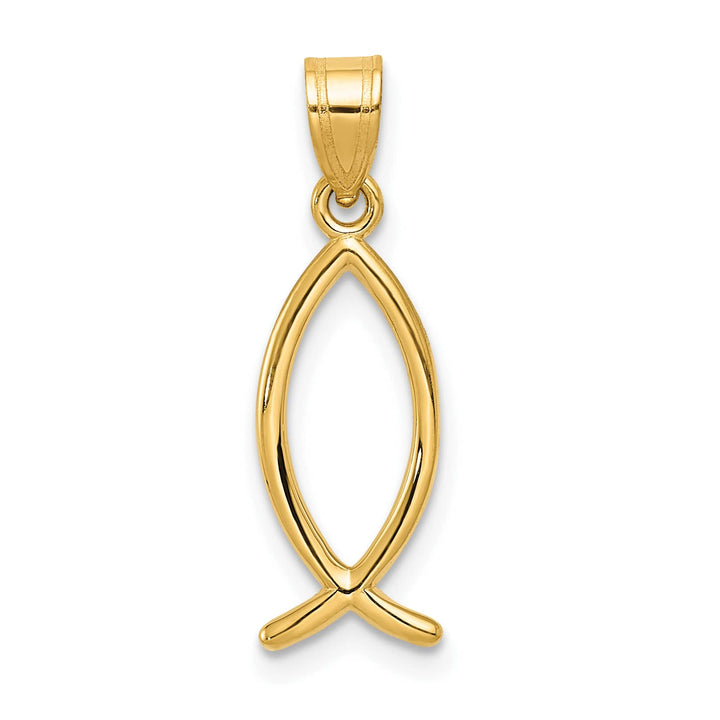 14K Yellow Gold Ichthus Fish Pendant