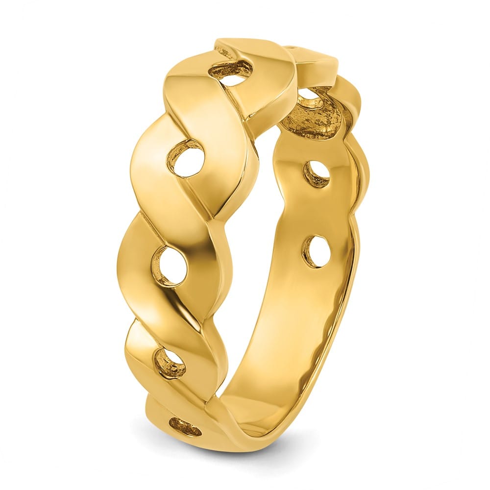 14k Yellow Gold Infinity Design Men's Ring