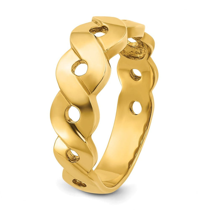 14k Yellow Gold Infinity Design Men's Ring