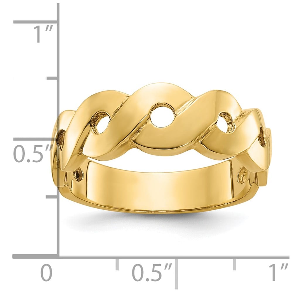 14k Yellow Gold Infinity Design Men's Ring