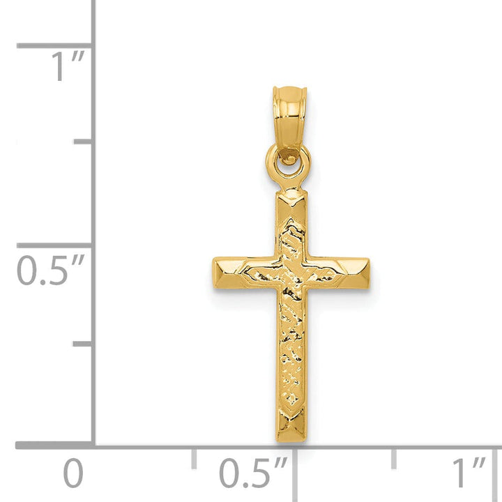 Lovely Rita's 14K Yellow Gold Intricate Classic Latin Cross Pendant