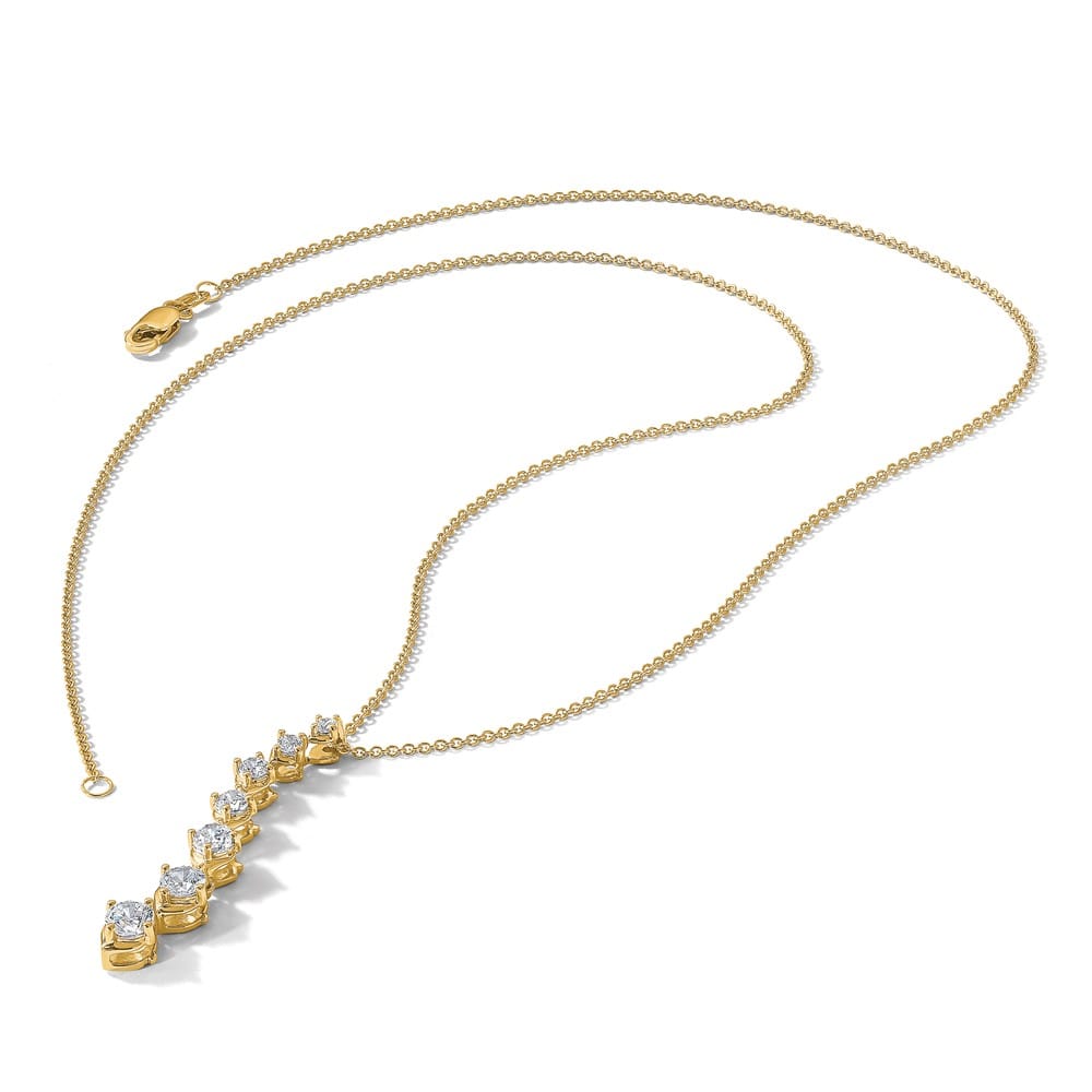 14K Yellow Gold Lab Grown Diamond Eternity 18 inch Necklace
