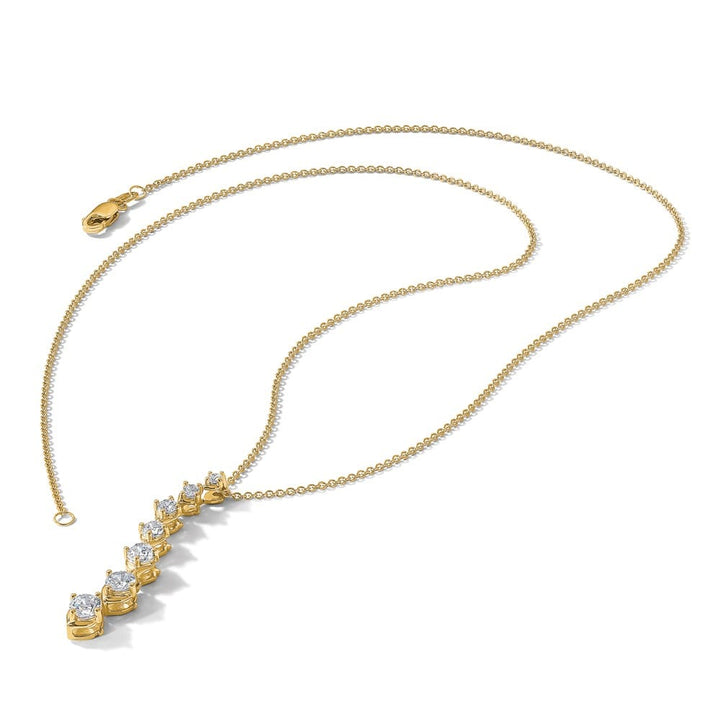 14K Yellow Gold Lab Grown Diamond Eternity 18 inch Necklace