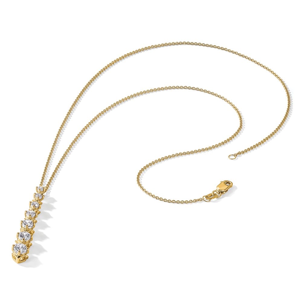 14K Yellow Gold Lab Grown Diamond Eternity 18 inch Necklace