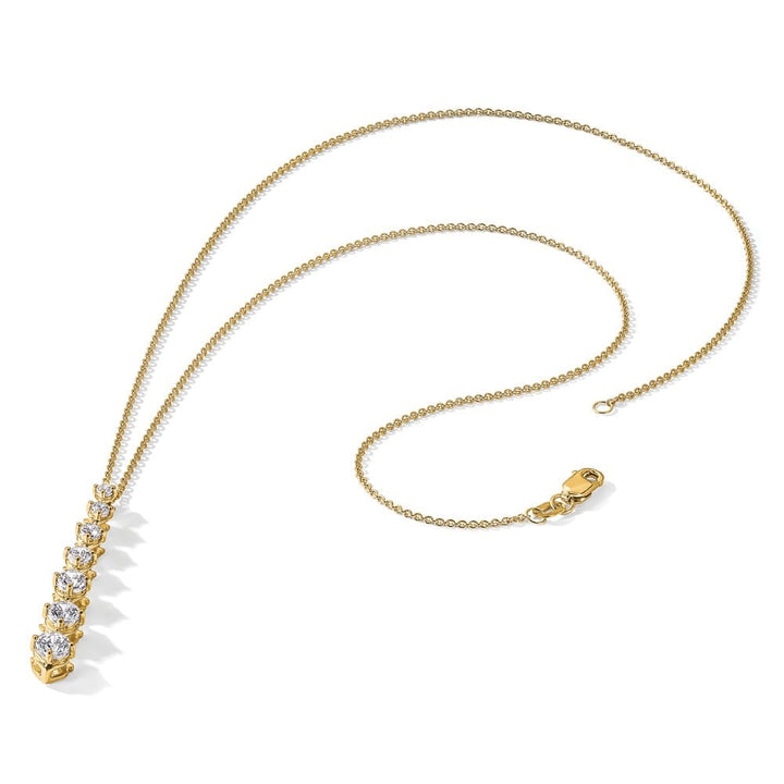 14K Yellow Gold Lab Grown Diamond Eternity 18 inch Necklace