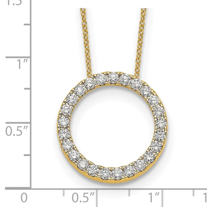 14K Yellow Gold Lab Grown Diamond Eternity 18 inch Necklace