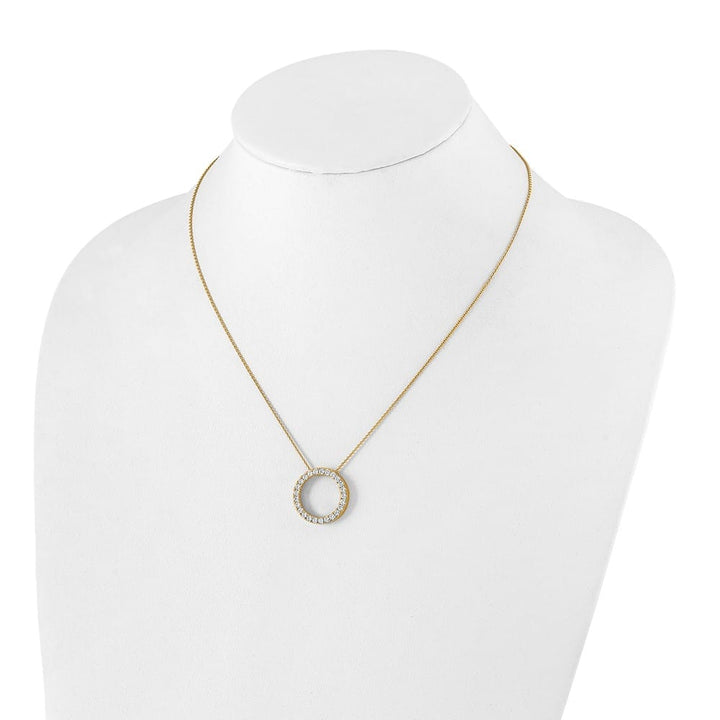 14K Yellow Gold Lab Grown Diamond Eternity 18 inch Necklace
