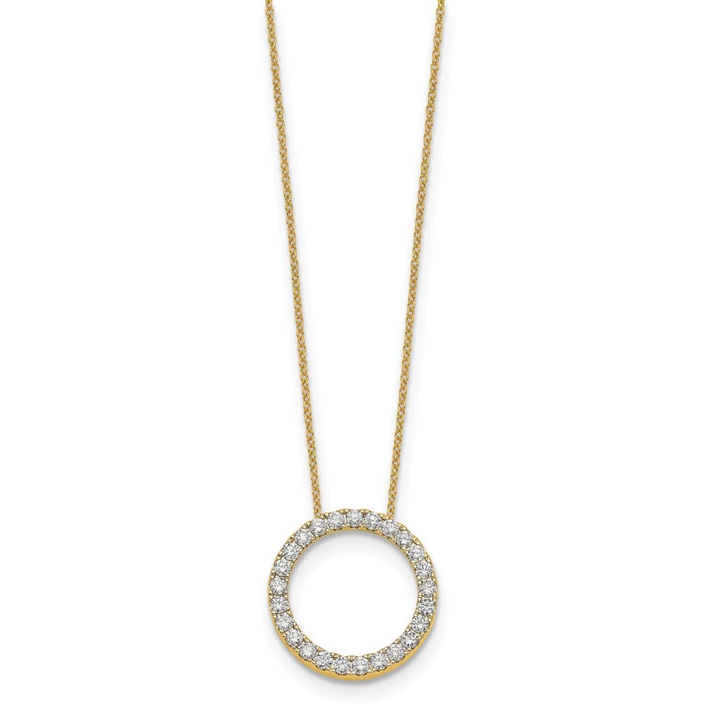 14K Yellow Gold Lab Grown Diamond Eternity 18 inch Necklace