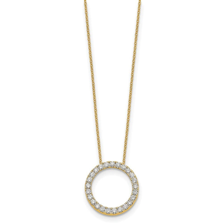 14K Yellow Gold Lab Grown Diamond Eternity 18 inch Necklace