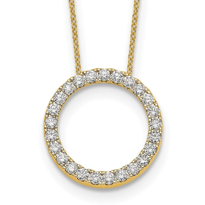 14K Yellow Gold Lab Grown Diamond Eternity 18 inch Necklace
