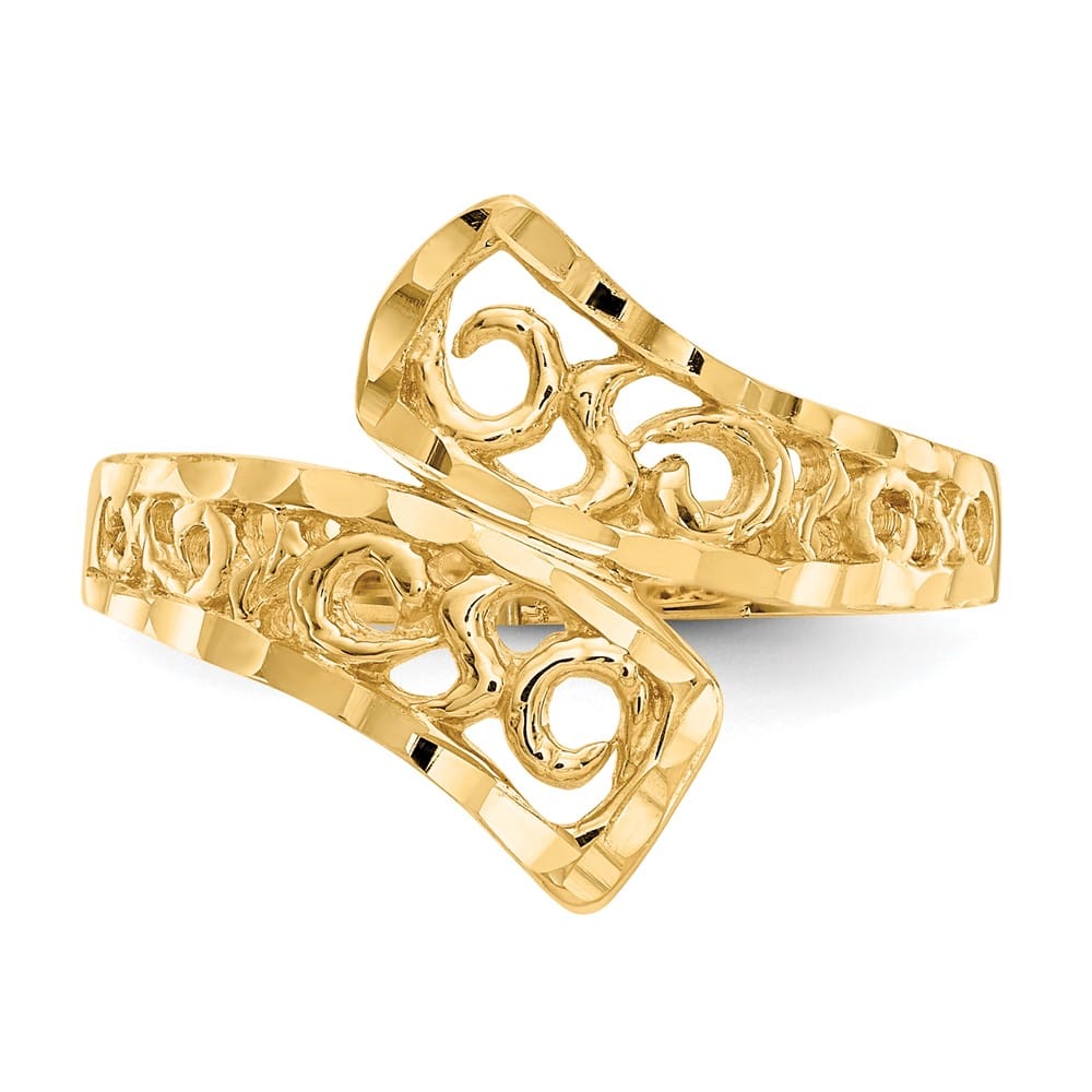 14k Yellow Gold Lacey D.C. By-pass Ring