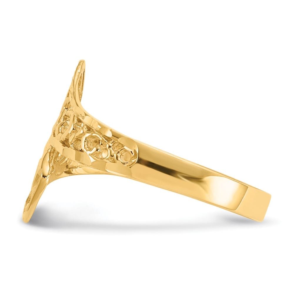 14k Yellow Gold Lacey D.C. By-pass Ring