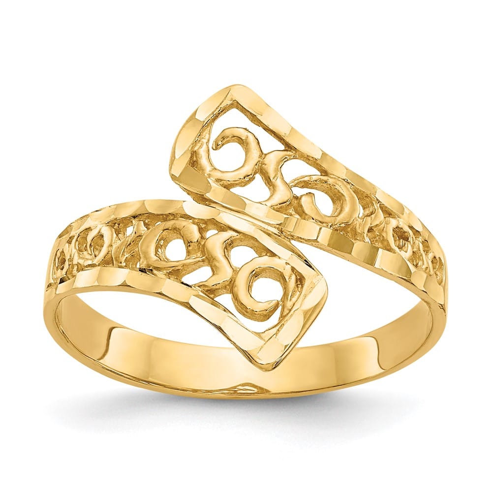 14k Yellow Gold Lacey D.C. By-pass Ring