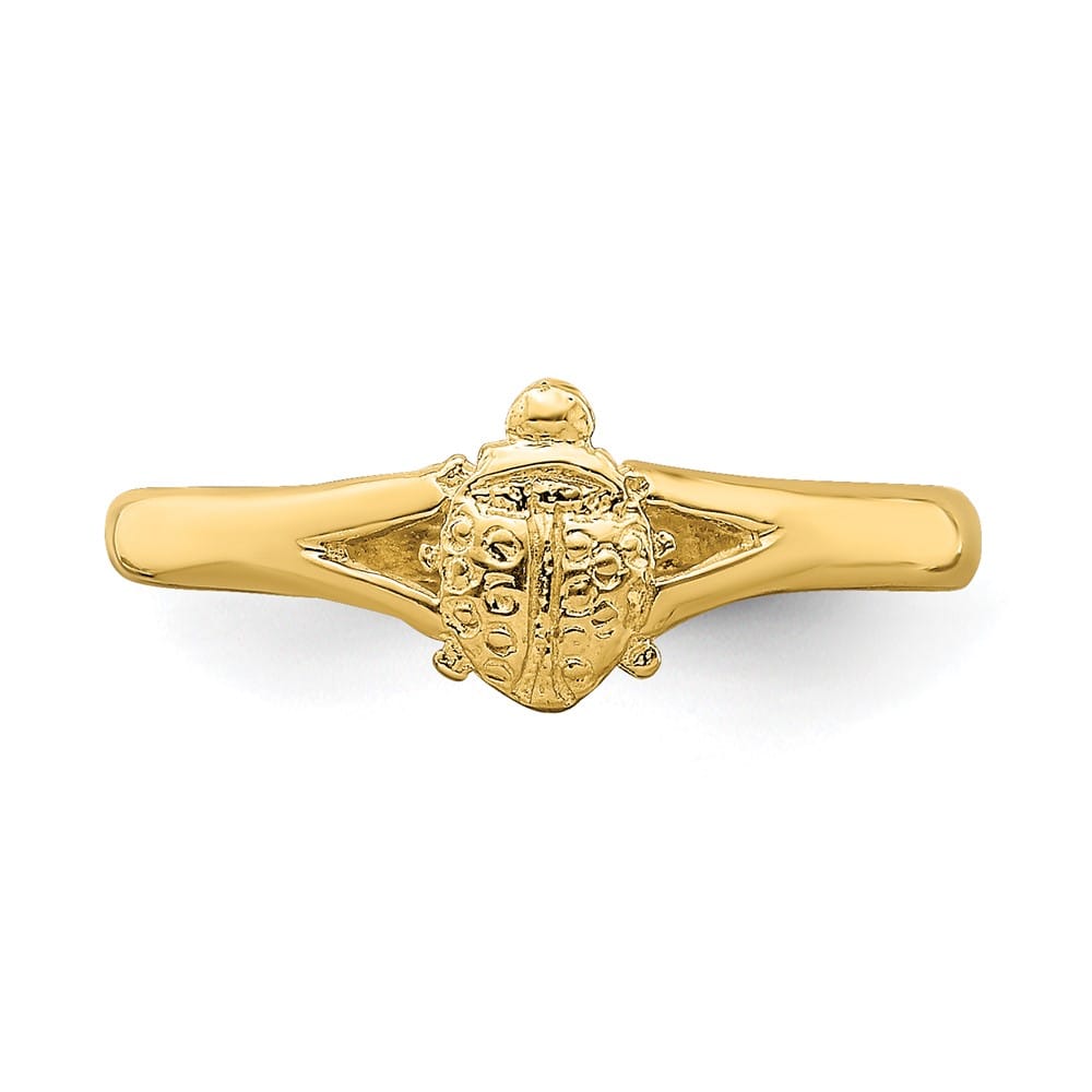 14k Yellow Gold Ladybug Ring