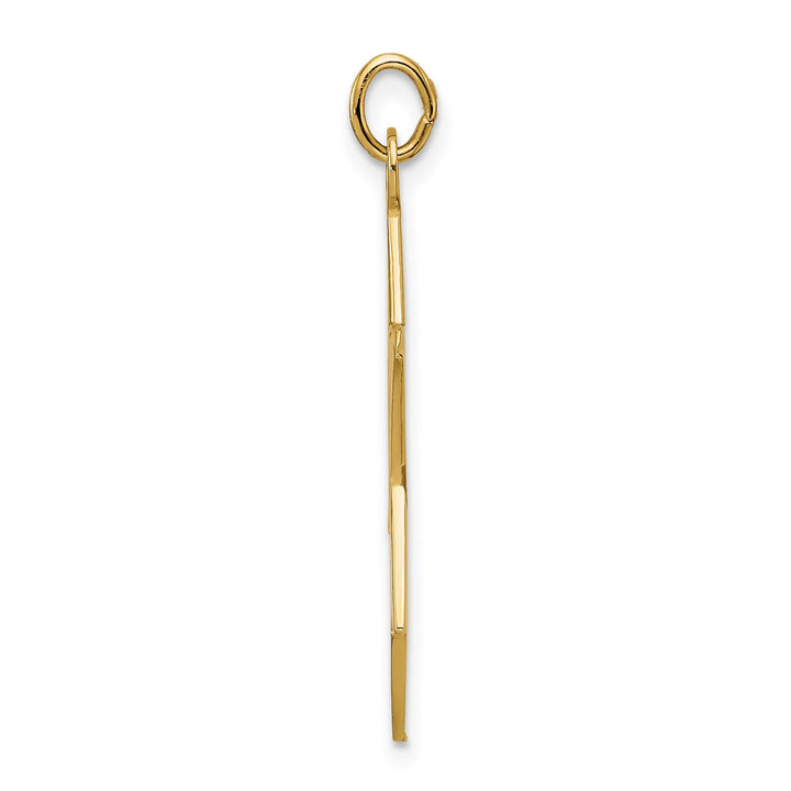 14K Yellow Gold Large Polished Solid Star of David Pendant