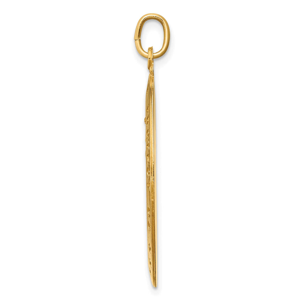14K Yellow Gold Large St. Christopher Medal Oval Pendant